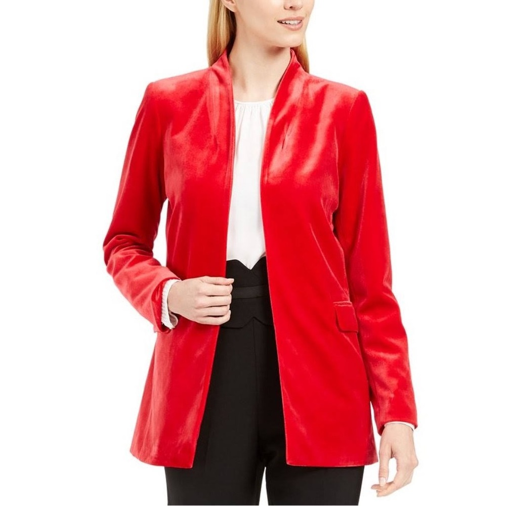 Calvin Klein Red Velvet Blazer